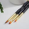 3 Piece French Stripe Manicure Liner Brush Set Tip Ultra Fine Line Drawing Pen Double Ended Gel Paint Brushes Manicure Tools