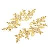 2Pairs Gold Embroidery  Lace Wedding Gown Sewing  Crafts