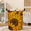 1pc, Laundry Basket Sunflower Florals Foldable Laundry Hamper with Handles Tote Bag Clothes Storage Bucket Organizer for Bathroom Laundry, Laundry Bas