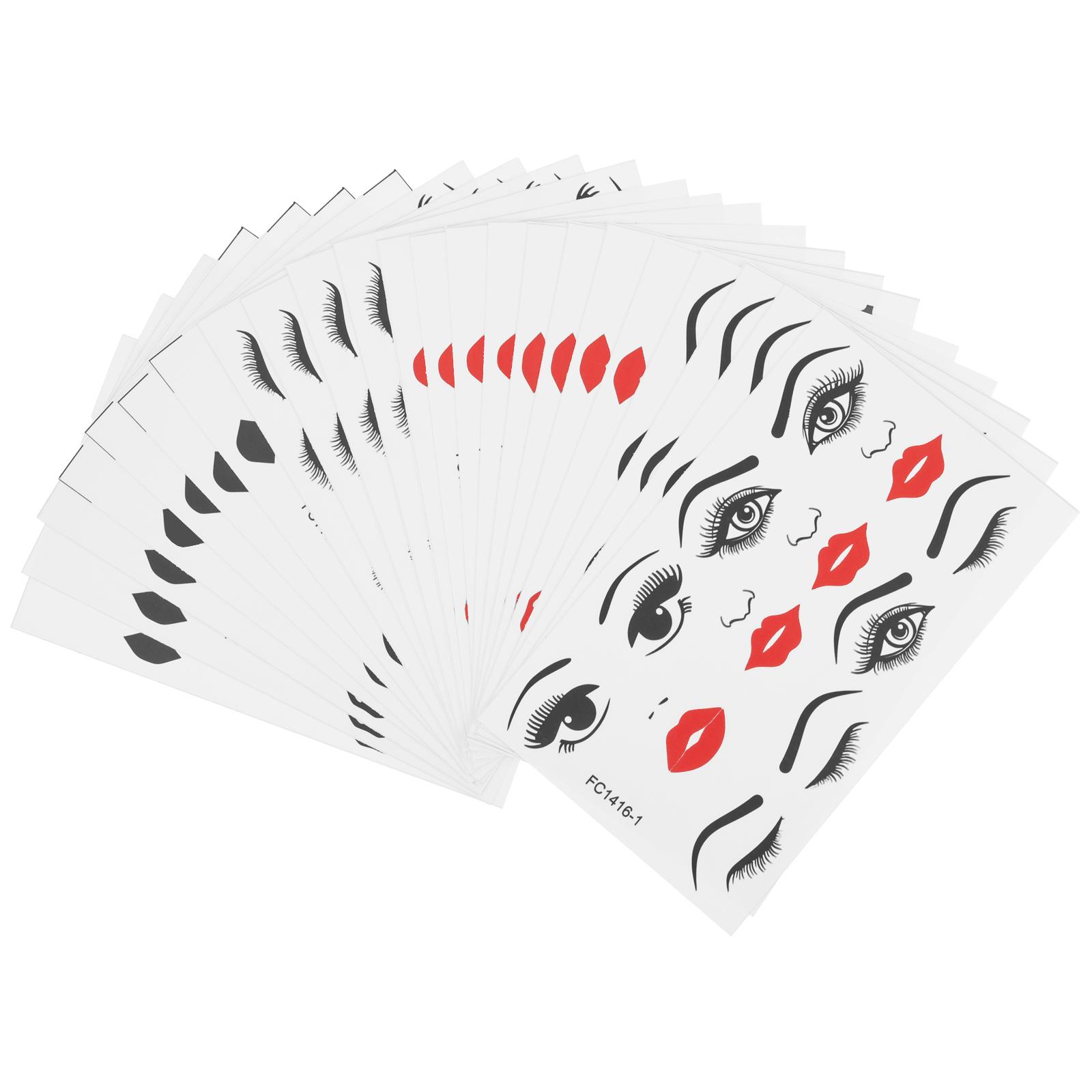 

24 Sheets Decorative Face Sticker Waterproof Nose Decal Creative Stationery Sticker for Scrapbook Water multipurpose DIY Craft