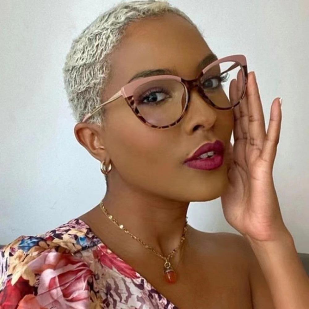 Fashion Anti Blue Light Cat Eye Glasses for Women Retro Frame Reading Computer Clear Lens Simple Female Eyeglasses