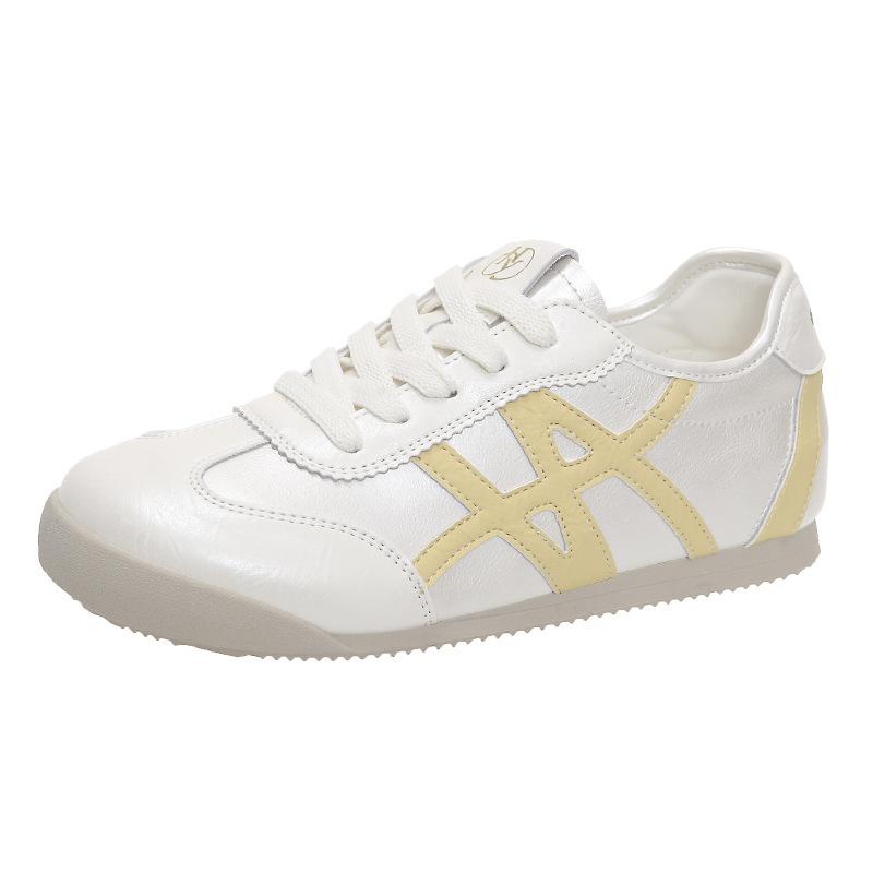 

Серебристые кроссовки на плоской подошве со шнуровкой, женские, новая коллекция 2025 года, в стиле ретро, с удобной и легкой спортивной и повседневной обувью Forrest Gump 40 жёлтый