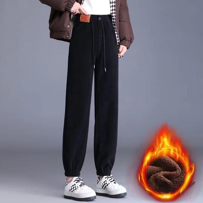 Fashionable Oversized Plush Autumn and Winter New Warm Casual Pants