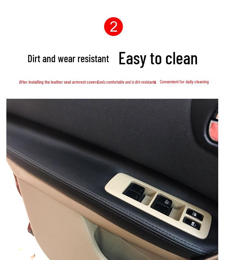 Qashqai 08-15 Door Panel Leather Armrest Cover for Interior Renovation