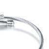 Titanium Steel Bracelet Elegant Classic Simple Design Letter A Heart Shape Bracelet for Women