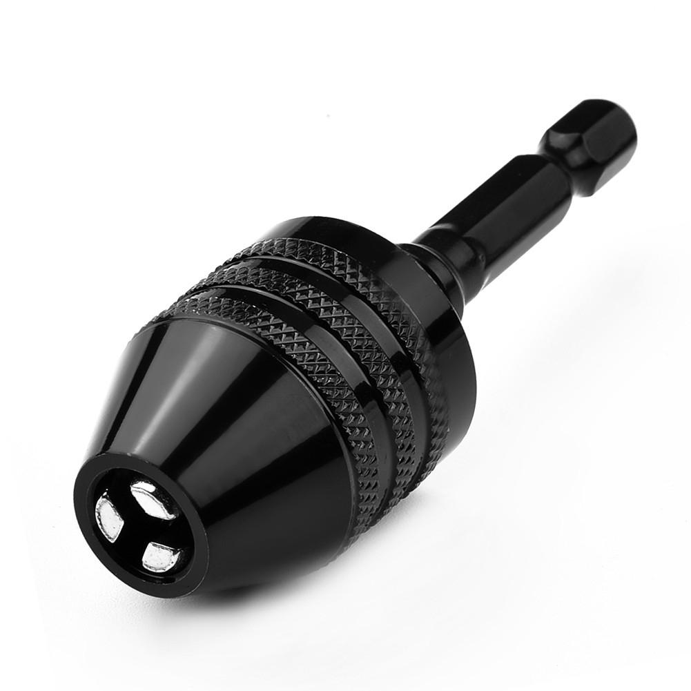 1* - Keyless Drill Bit Chuck Adapter With 1/4 Hex Shank For Impact Driver NEW