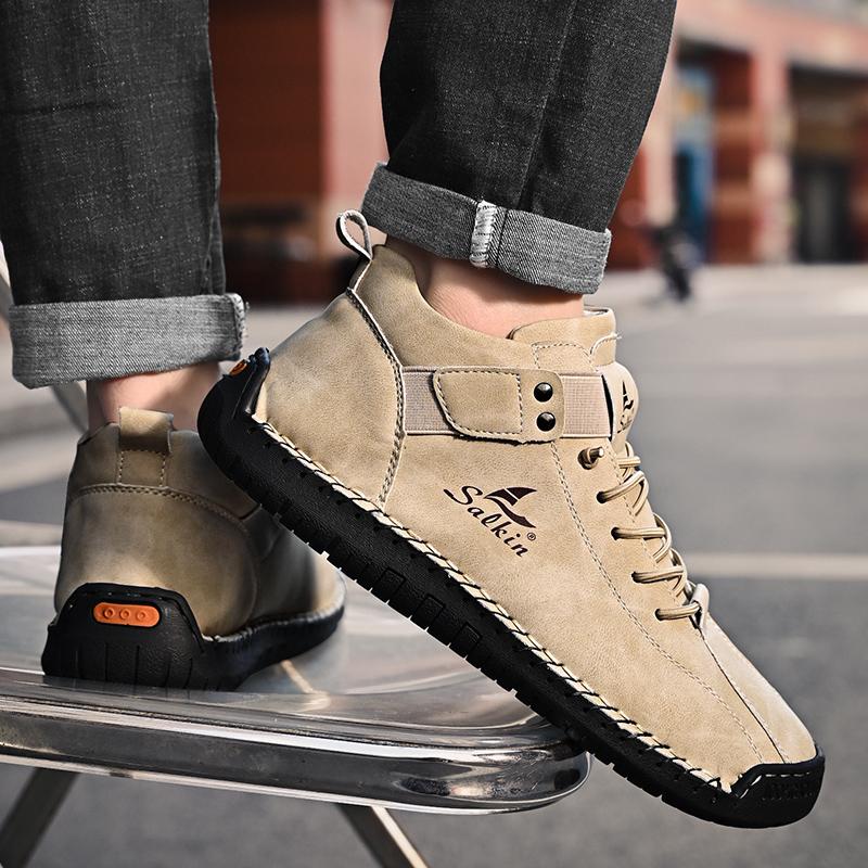 Men's High-top Casual Shoes Handmade Sneakers Casual Shoes Plus Size 39-48