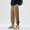 Quality American Retro Loose Polished Splicing Overalls Men's Autumn Harlan Casual Leggings