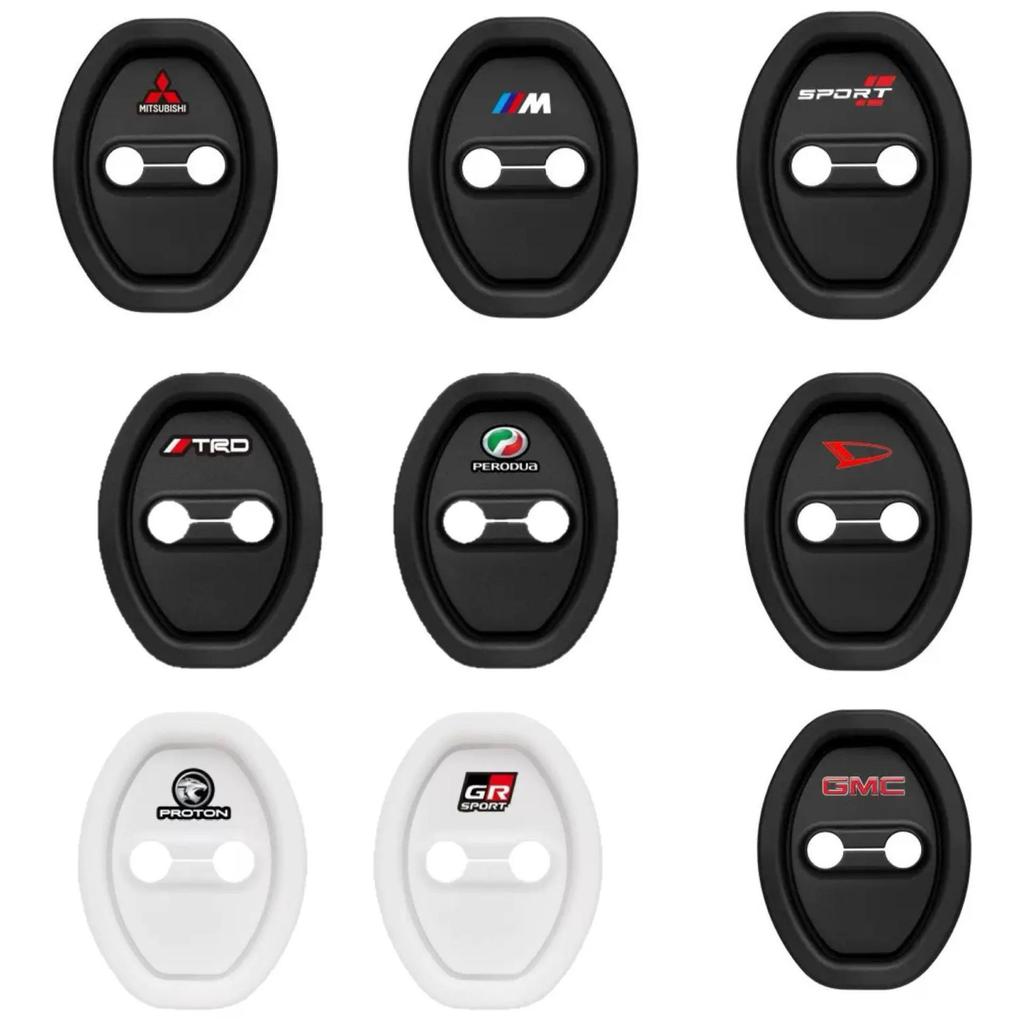 Universal Silicone Car Door Lock Protection Pad - Sound Reduction & Shock Absorption for Select Models