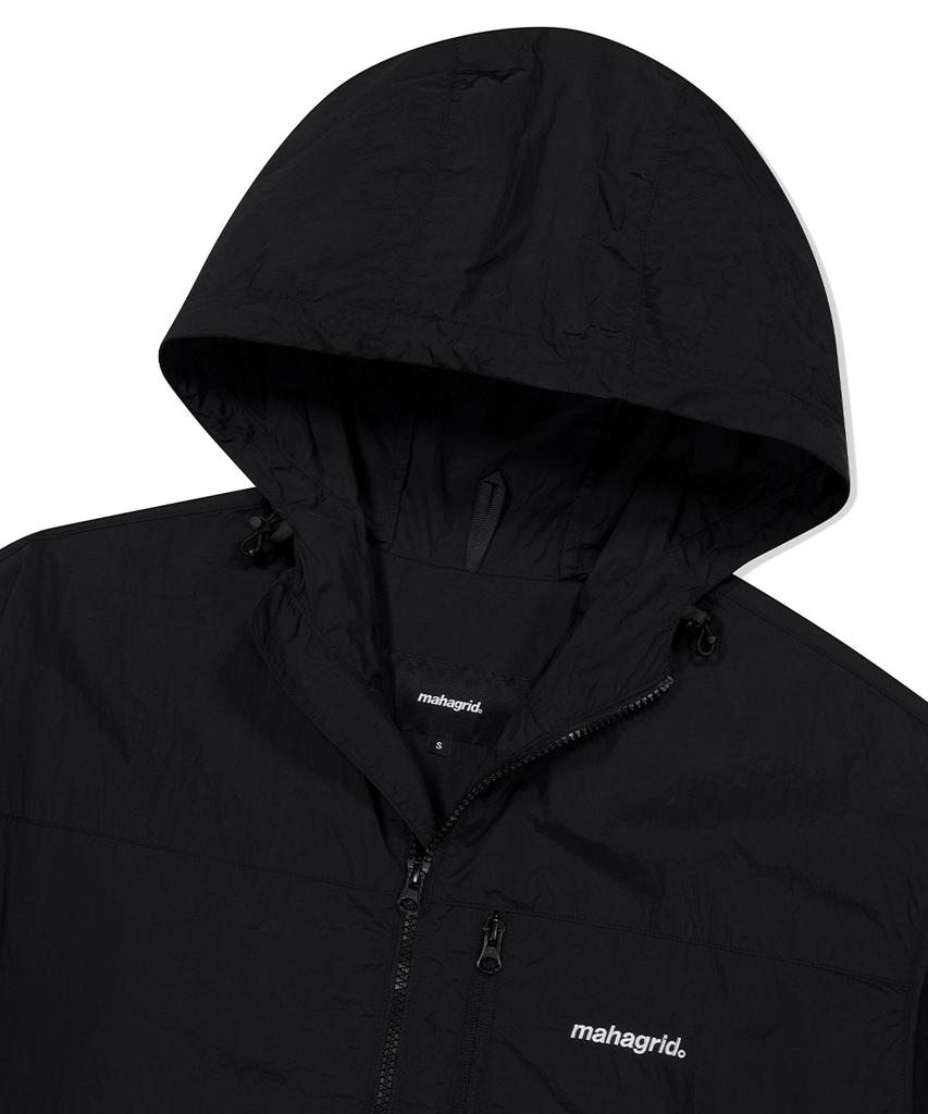 Mahagrid Basic Logo Nylon Windbreaker Black(Mg2Efmsc00A)