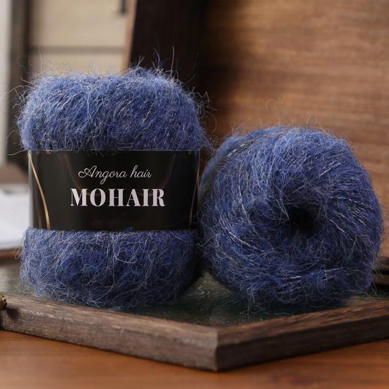 25g/Ball Soft Winter Hand Knitting Material DIY Alpaca Mare Fur Ball Warm Plush Chunky Mohair Yarn Scarf Luxury
