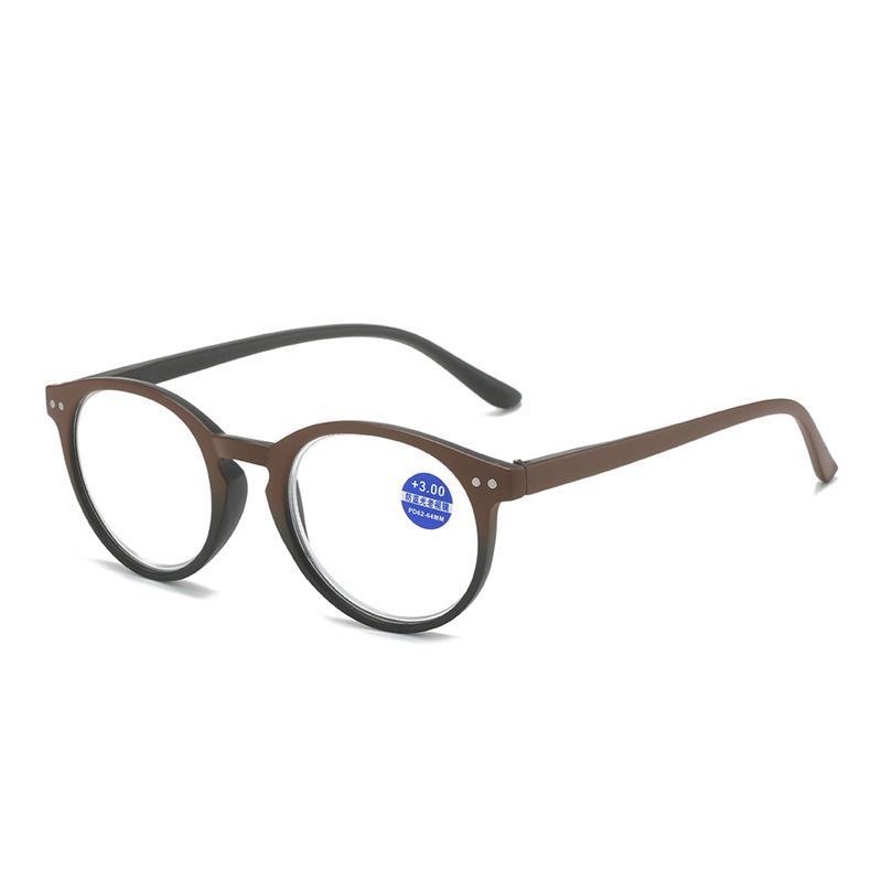 New Fashion Round Frame Blue Light Blocking Reading Glasses for Older Adults - High Definition for Men and Women