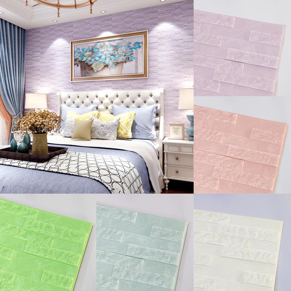 60x60cm PE Foam 3D DIY Wall Stickers Paper Home Wall Decor Embossed Brick Stone