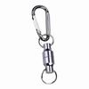 Magnet Buckle Fly Fishing Magnetic Net Release Clip Hanging Holder Lanyard Clip(Single, Silver)
