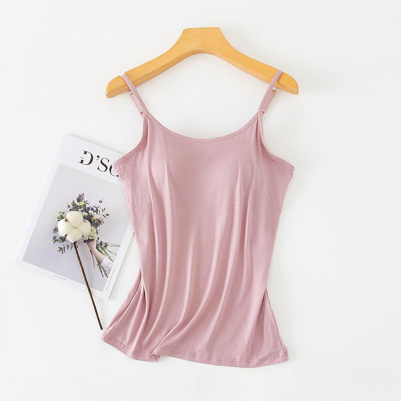 აცვიათ ბიუსტჰალტერი სატანკო ზედა ქალის გულმკერდის ბალიშით დიდი ზომის გარეშე რკინის ბეჭედი ინტეგრირებული ხუთ თითიანი გულმკერდის ბალიშის კამერის ქვედა პერანგი