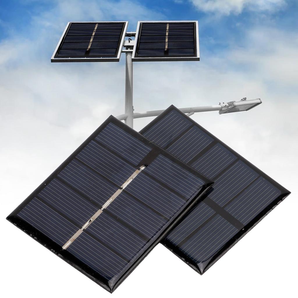 2 Stück Solarpanel 0,5W 2,5V DIY Tragbares Polysilizium-Solarpanel-Ladegerät für elektrische Kleingeräte