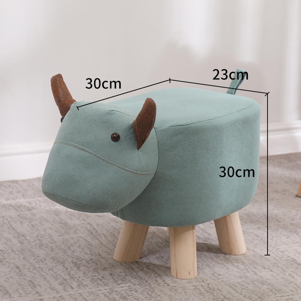 Kreslená zvířecí podnožka Roztomilá čalouněná otomanka se sedákem z masivního dřeva Nábytek pro děti Učební stolička Lavice Domácí dekorativní