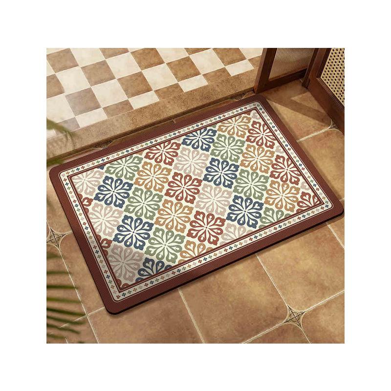 European Classical Diatom Mud Floor Mat Household Non-Slip And Dirt-Resistant Foot Mat Bathroom Door Water Absorption Easy To Take Care Of Floor Mat