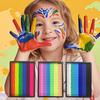 Palette di Colori Arcobaleno a Base d'Acqua per il Viso Pittura Corporea Lavabile Strisce di Colore per Pittura Facciale Festival Cosplay Trucco Regalo