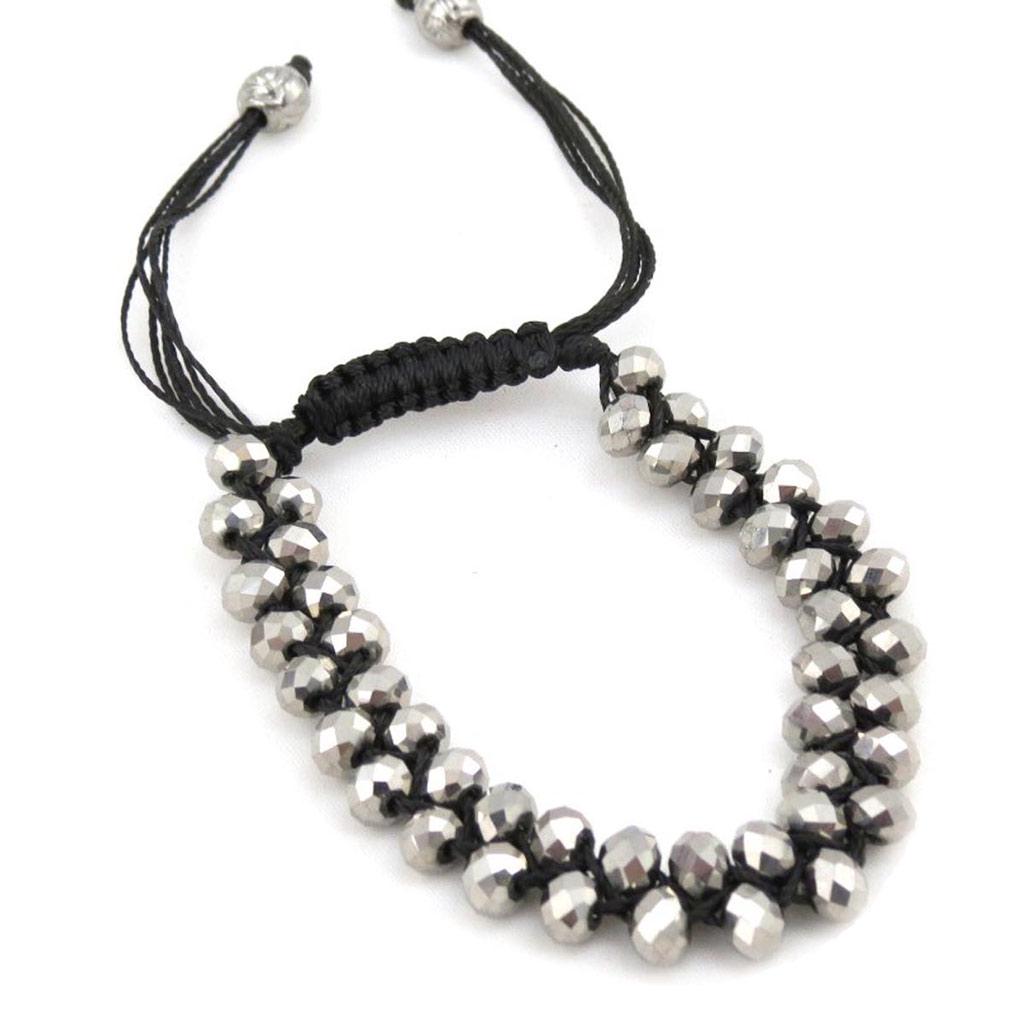 Les Trésors De Lily [J3620] – Schwarzgraues „Minéralia“-Designerarmband