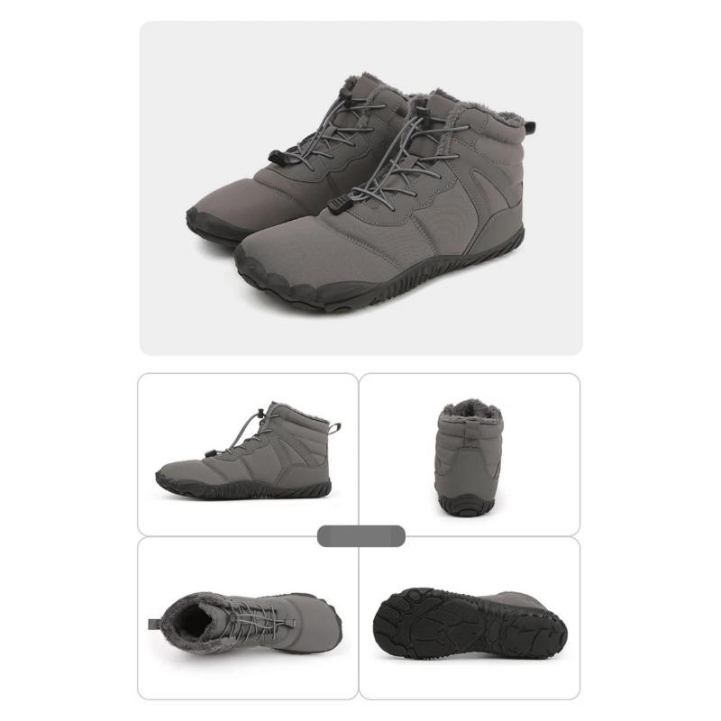 Men's And Women's Snow Boots, Winter Outdoor Hiking Shoes, Waterproof And Warm Fur Lined Casual Hiking Boots