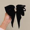 Fashion Temperament Velvet Bow Hairpin For Women Sweet Princess Headdress Back Of The Head Hair Clip New Year Hair Accessories