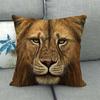 Realistic Animal Face Cushion Cover 2D Flat Print Cat Pig Orangutan Peach Skin Pillowcase For Sofa Living Room Home Decor 45X45