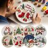 Christmas Embroidery Kits For Adults 3-Piece Holiday Handcraft Set Christmas Cross Stitching Embroidery Kit For Women Adults