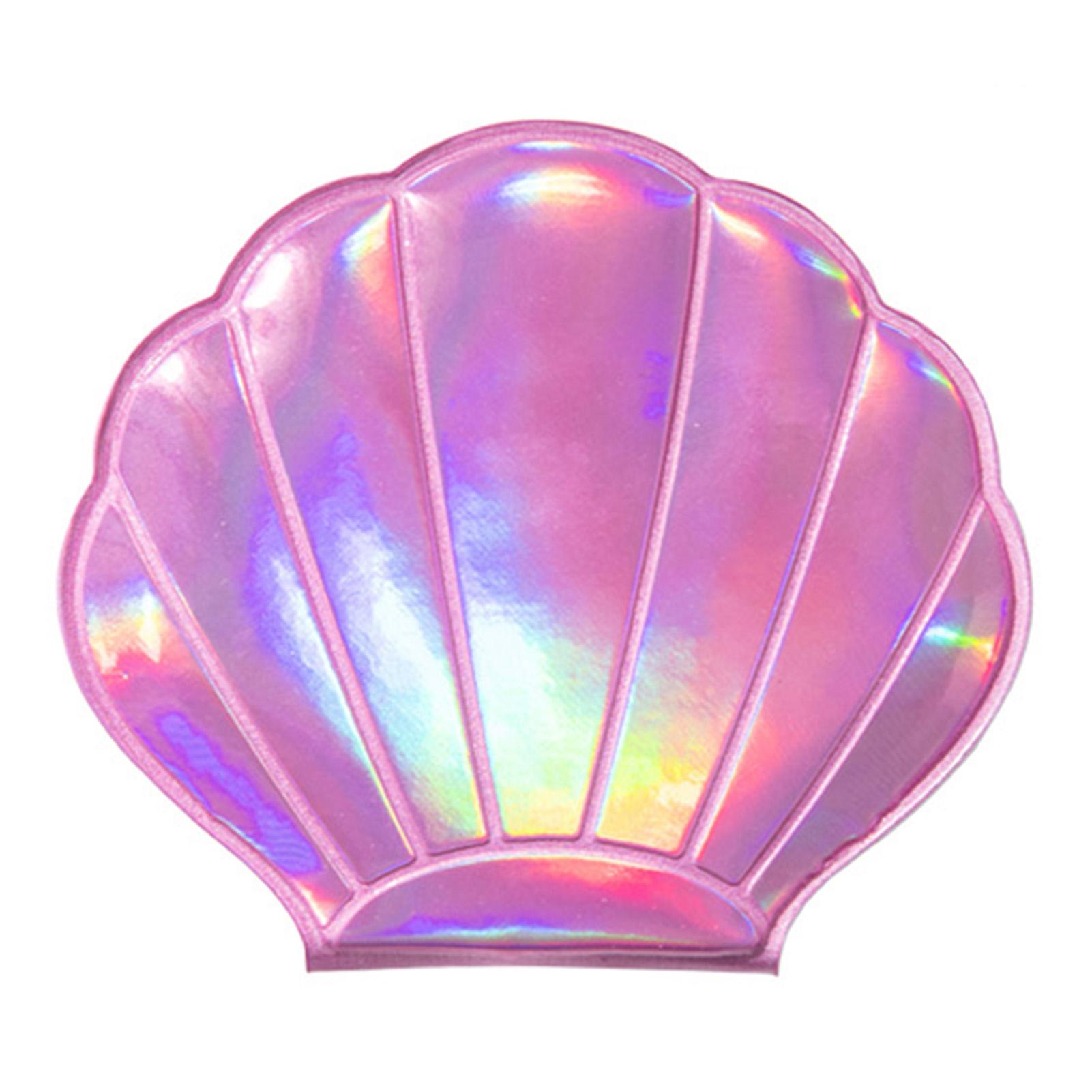 

Travel Makeup Mirrors glitter shimmery shell shape Mini Mirror Double-sided Cosmetic makeups tools for Beauty Personal Care