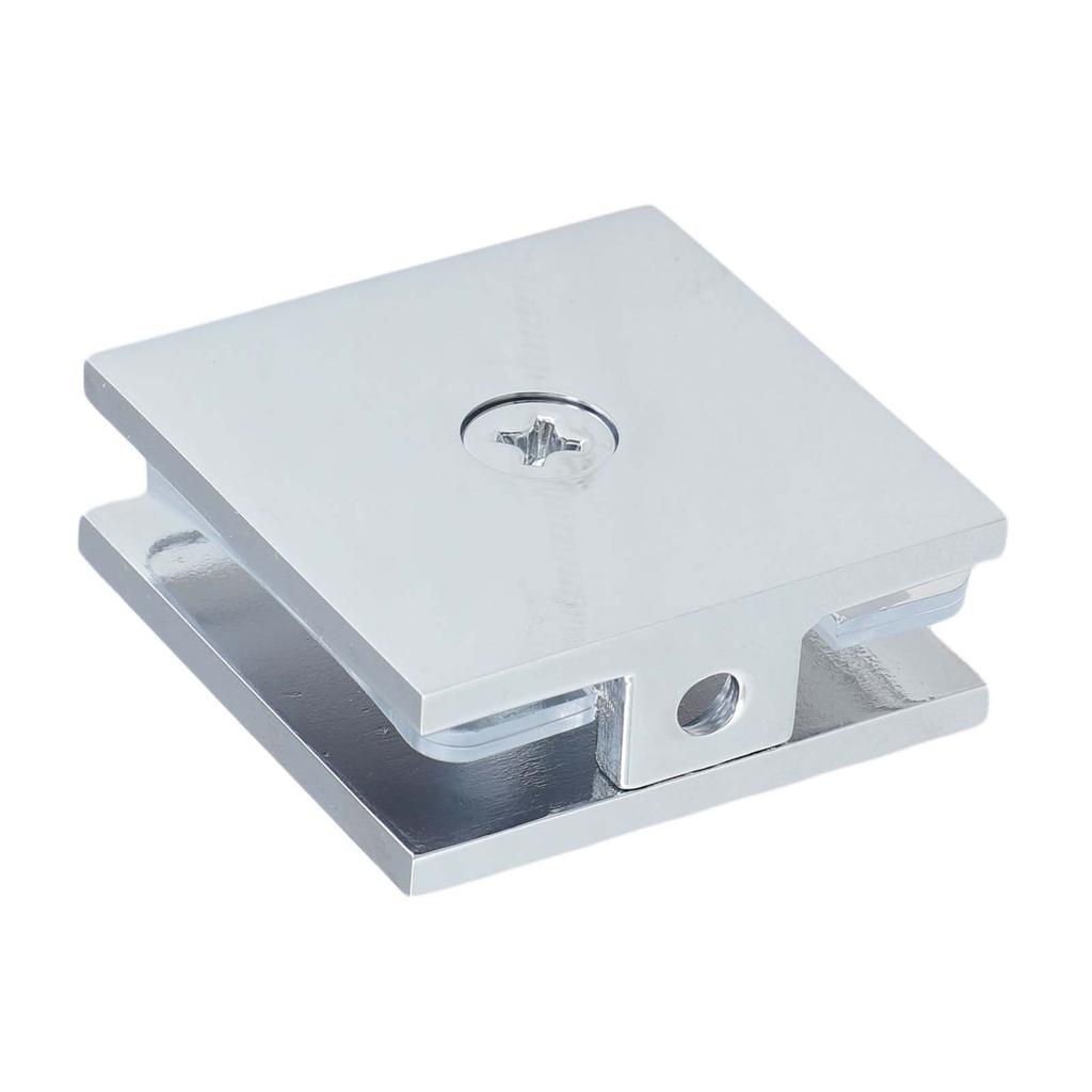 Glass Panel Hardware U-Clamp For Tempered Glass 8-12 Mm Glass Compatibility Easy Installation Clamps Black For Bathroom