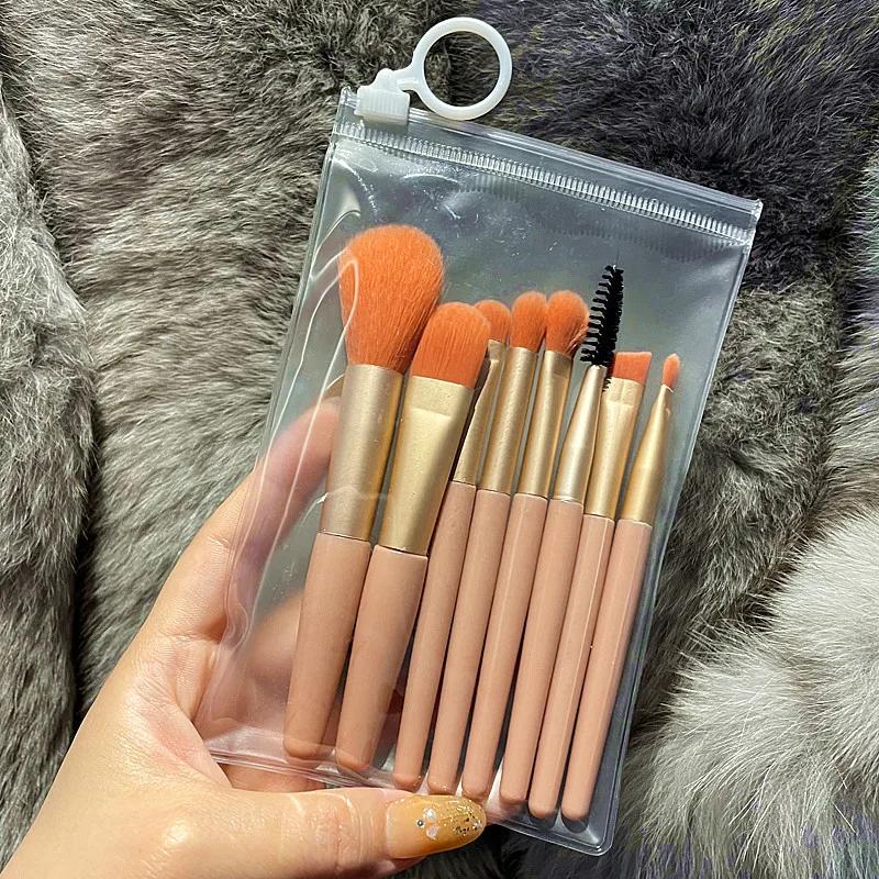 8 Pcs Cosmetics Foundation Blush Powder Eyeshadow Blending Makeup Brush Soft Fluffy Makeup Brushes Beauty Tools Make Up Brushes