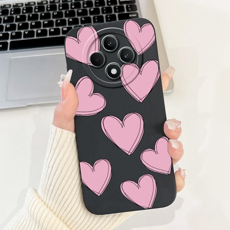 For OPPO Reno 12F 5G Case 2024 Fashion Pretty Girls Soft Liquid Silicone Shockproof Cover For OPPO Reno12 F 4G Reno 12 FS Bumper