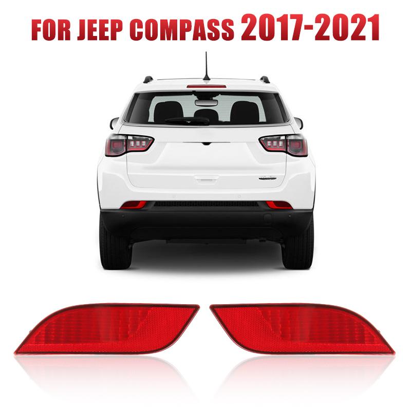 Car Rear Bumper Reflector Marker Light Reflective Strip For Jeep Compass 2017 2018  55112679A 55112678AA Left Right