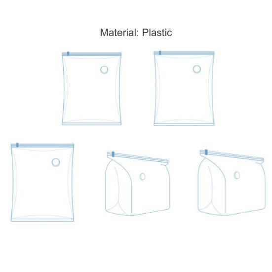 Vakuum Organizer Bag Dobbel Glidelås Forsegling Støvtett plast Kompresjonspute Klær Plassbesparende veske Hjemmeutstyr