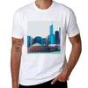 Navy Pier Chicago Illinois Re-colered Noir T-shirt Man T Shirt Cotton T Shirts For Man Graphic Vintage Man Tshirt T-shirt