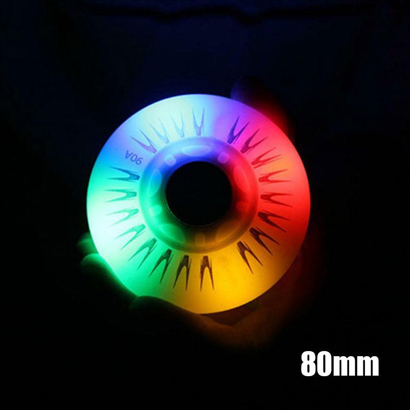 4pcs Outdoors Skate Wheels Pu Wheels Flash Inline Led Lighting Skating Wheels For Free Skate Sliding Roller Skating Shoes