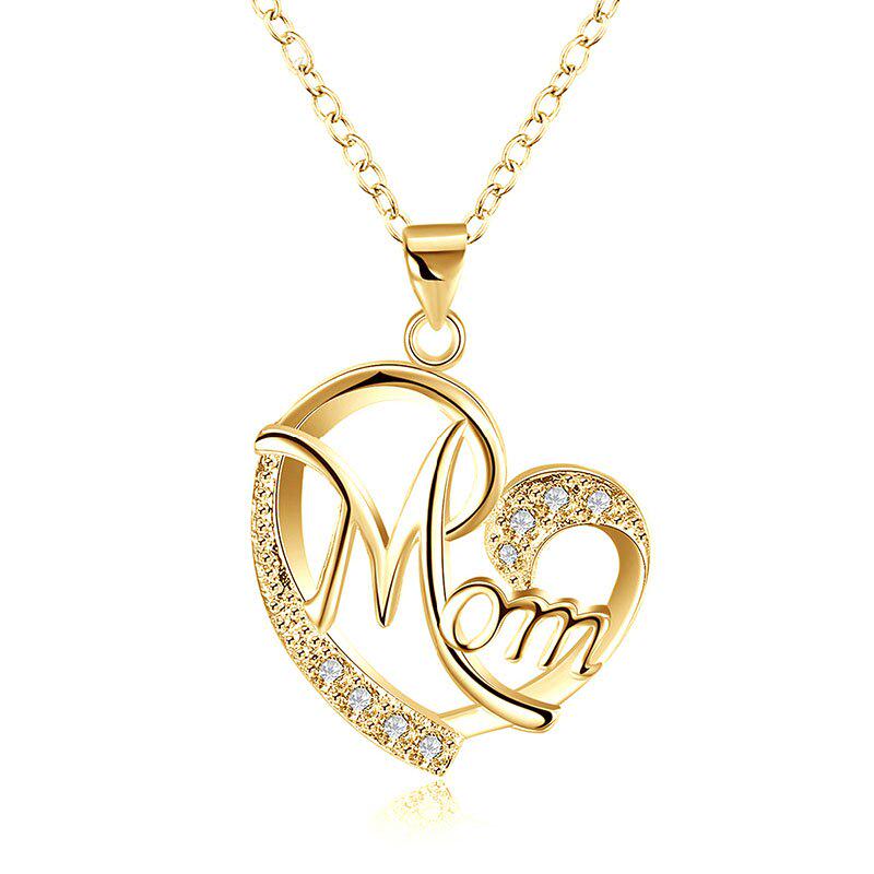 Collana Cuore Con Scritta MUM Per Mamma – Regalo Festa Della Mamma, Compleanno, Figlio E Figlia – Lega Di Zinco