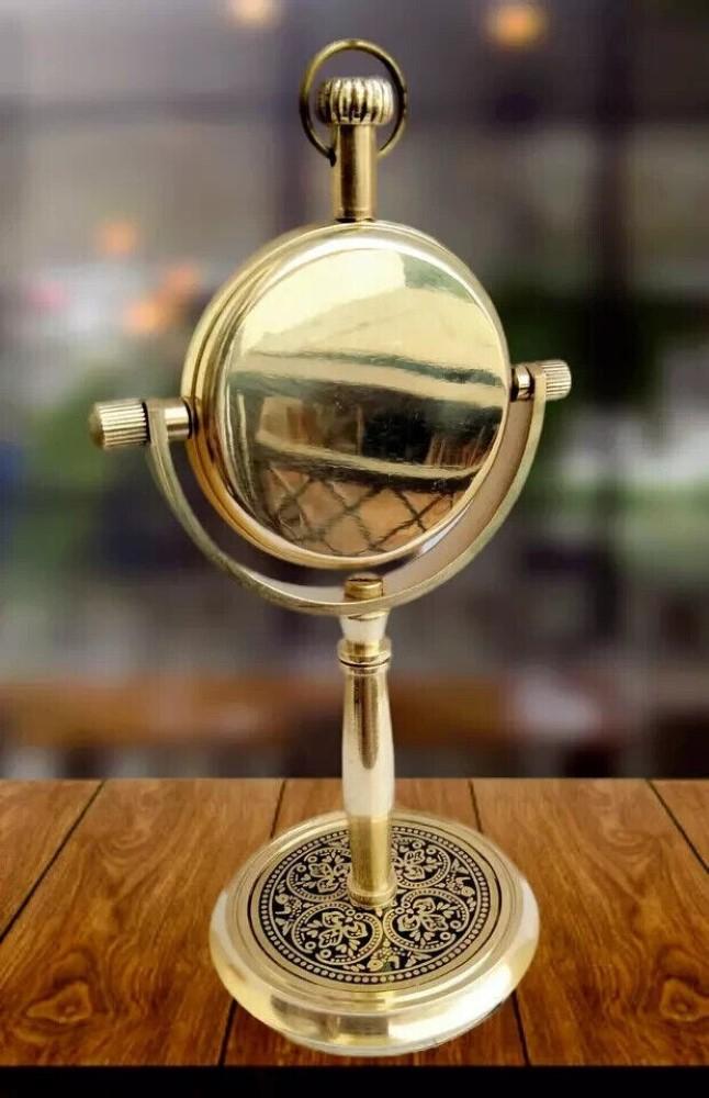 Krásné historické mosazné stolní hodiny Stolní hodiny Starožitné mosazné námořní hodiny