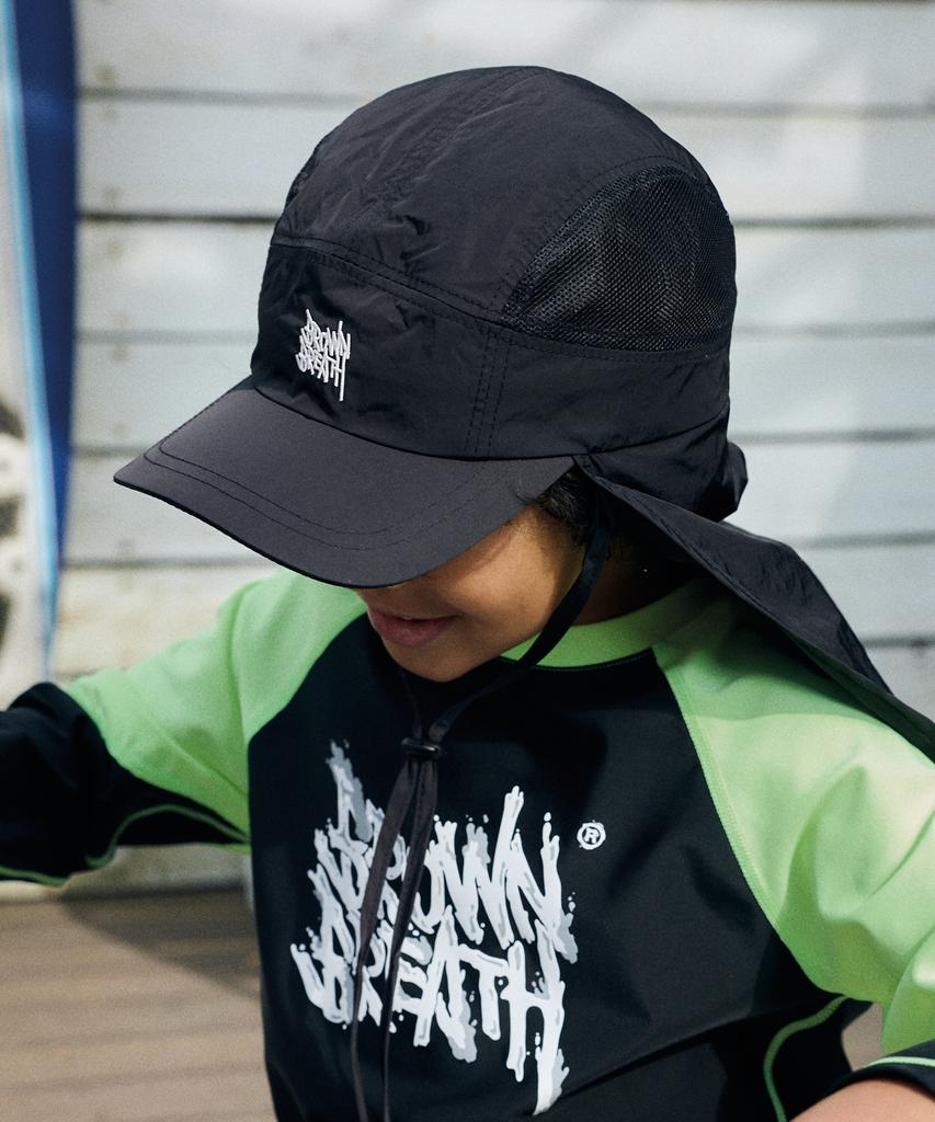 Beulaunbeuleseukijeu Kids Tag Flap Cap - Black