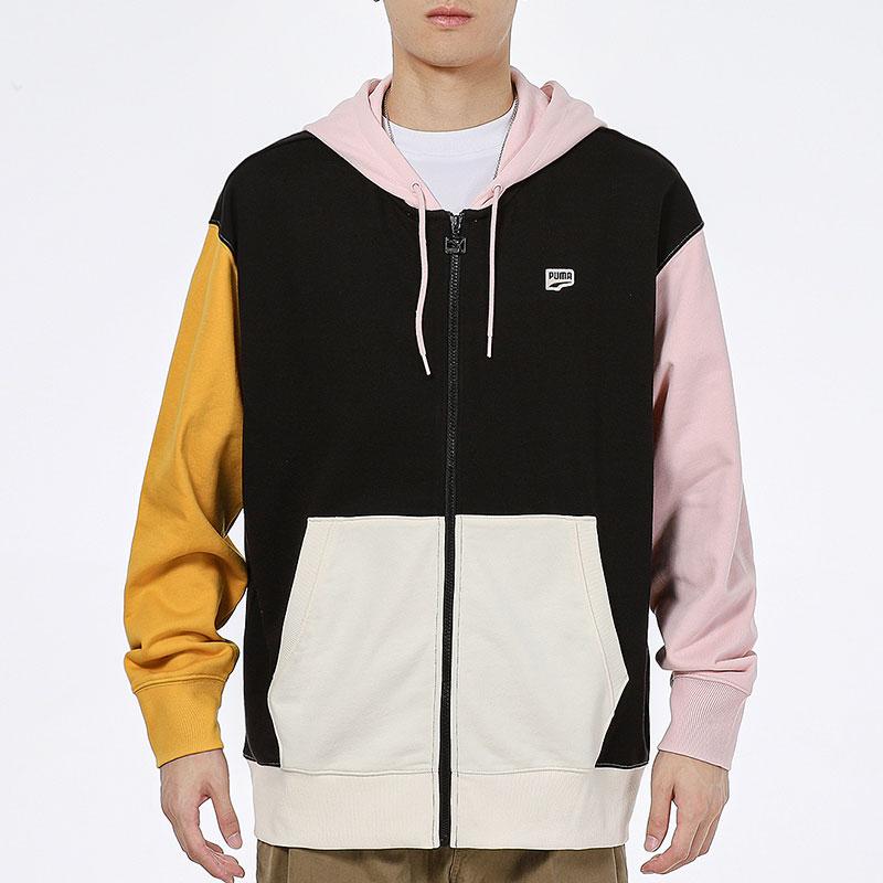 Puma Color Block Hooded Jacket Men Jackets White 532679-01