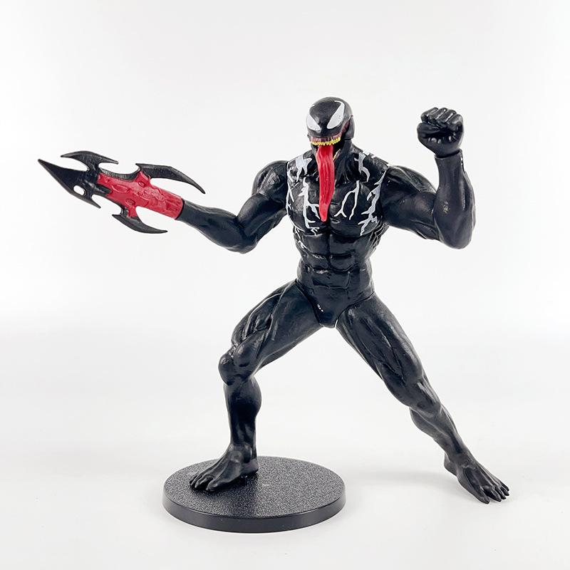 4Pcs Marvel Venom Carnage Action Figure Set Superhero Collectible Model Dolls PVC Statue Toys for Kids Fans Gift Home Desktop Decor