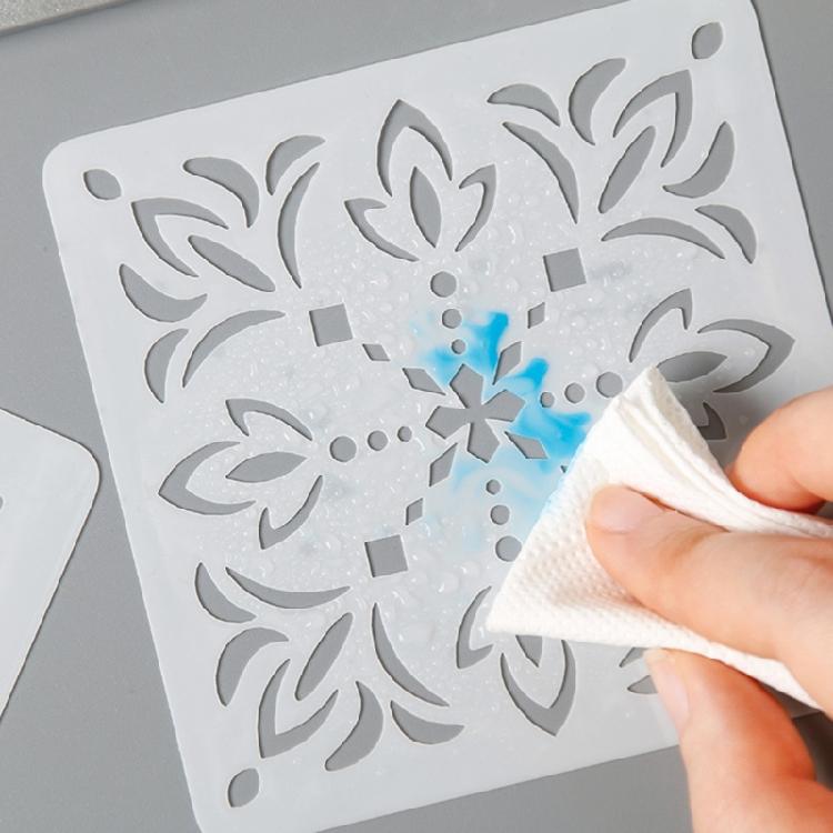 6 Pcs Flowers Stencils Drawing Stencils Leaf Templates For Creative Scrapbook Pages And DIY Home Projects