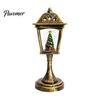 Desktop Healing Decoration Christmas Snow Sphere Lamp, Retro Street Lamp Design, Santa Home Interior Accents Snowman Tree Night Light for Bedroom,
