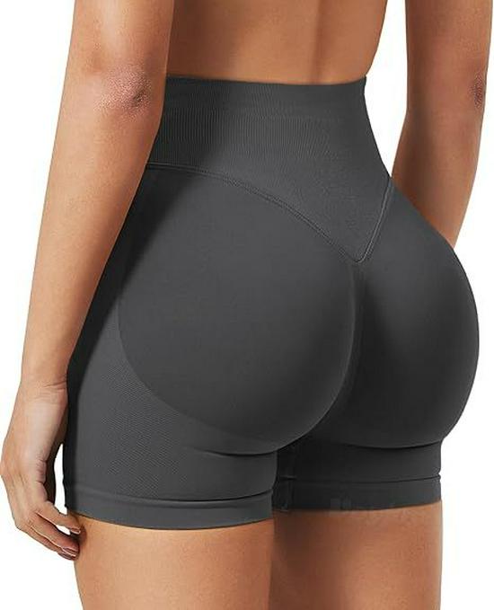 Women's Seamless Yoga Shorts: Butt-Lifting, Three-Section Waist Fitness Pants