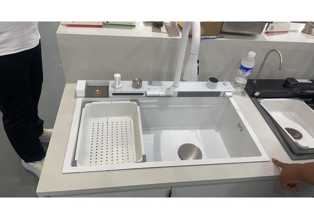 Thickened 304 Stainless Steel Veggie Washer with Digital Display & Honeycomb Design