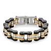 Stainless Steel Biker Bracelet Men - Hip Hop Style Cycling Safety Accessory With Chain Design Geometric