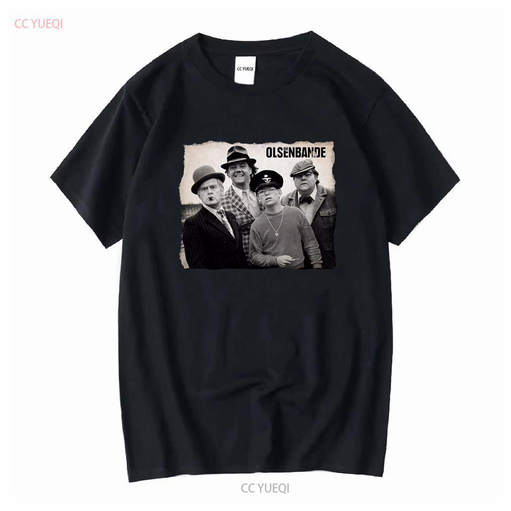 Olsenbande Egon Benny Kjeld Börge Yvonne Black T Shirt 552 vintage Washed Unisex Breathable Stretched Casual graphic Stylish