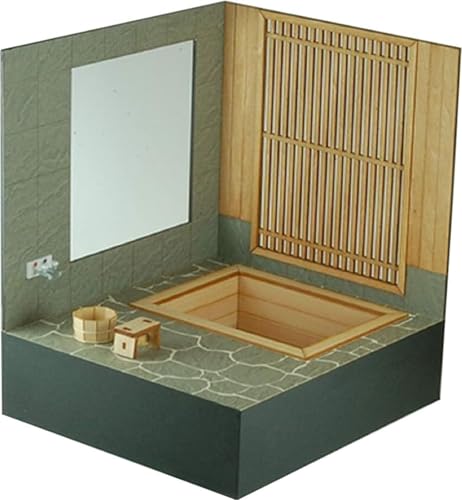 

Cobaanii Mokei Studio 1/12 Japanese Building Series Cypress Open-Air Bath Wooden Miniature Kit WZ-012 Assembly Kit WZ-012