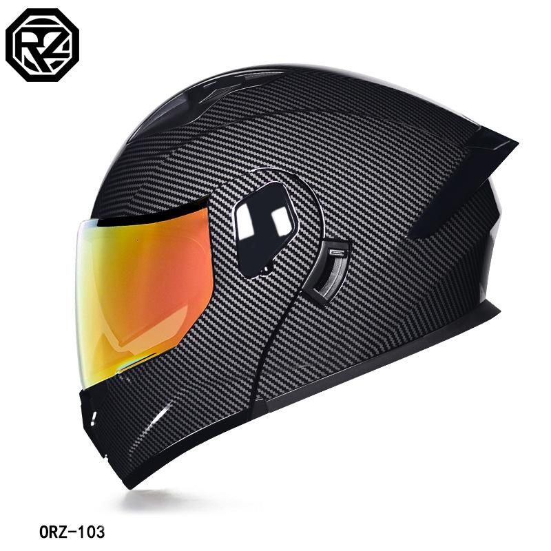 Orz New Helmet Facelift Helmet Motorcycle Helmet Motorcycle Dual Lens Men's And Women's Four Season Motorcycle Cruise Helmet Large Size