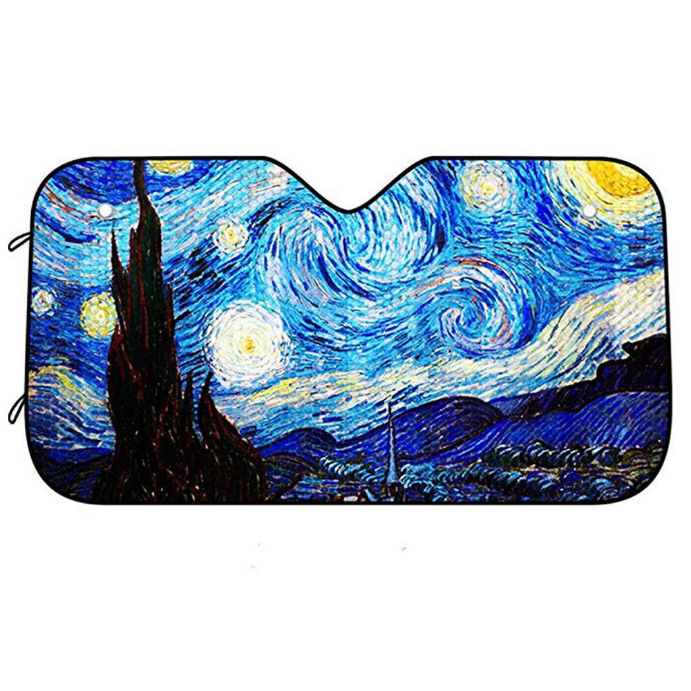 Universal Fit Car Sunshade Front Gear UV Sun Heat Reflector Five-layer Thick Aluminum Foil Summer Cartoon Glass Cover